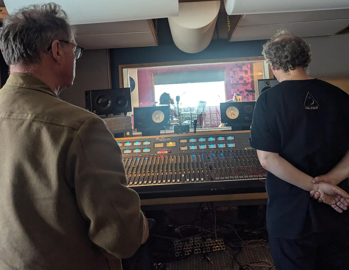 Martin Archer + Hilary Jeffery - recording session at J&J Studio, Bristol